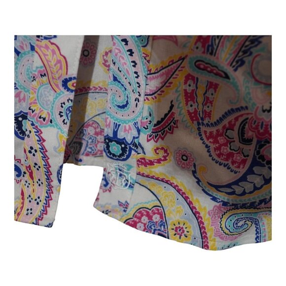 EUC Talbots PERFECT SHIRT - SLEEVELESS - PAISLEY- Non-iron Sz 10 - Picture 6 of 6